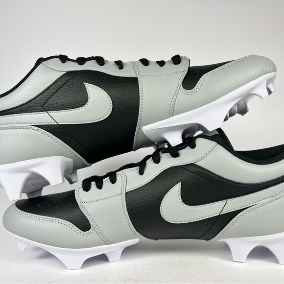 Jordan 1 Low TD Shadow Grey Black Football Cleats - Picture 7 of 10
